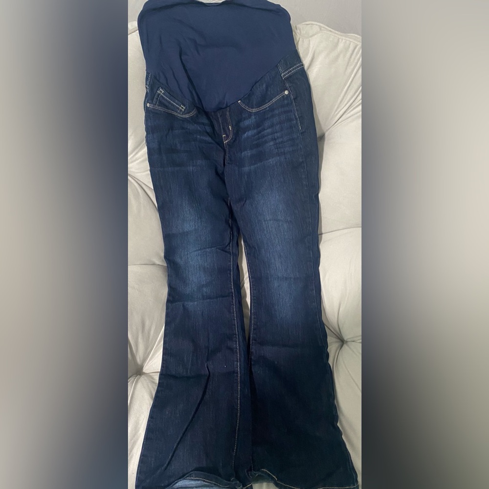 Dark Blue Women's Maternity Jeans